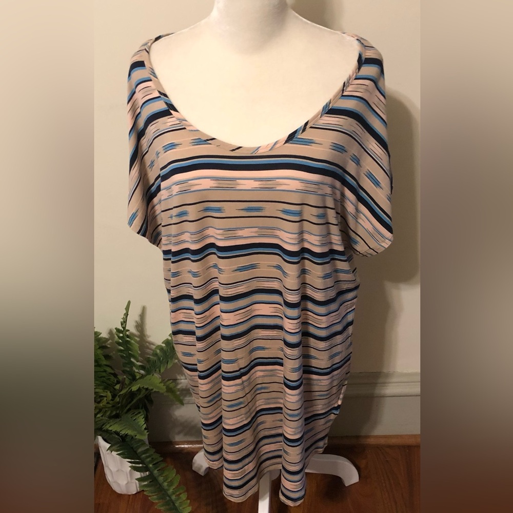 Lands’ End Women’s Sz XL - 18 Stripe Top Perfect Condition Comfy
